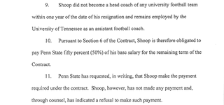 Illustration for article titled Penn State Sues Former Defensive Coordinator For $891,856 Over Breach Of Contract